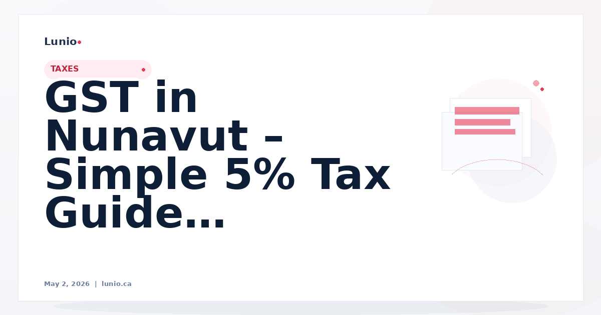 GST in Nunavut – Simple 5% Tax Guide for Businesses